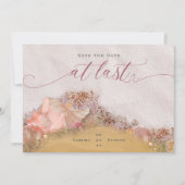 Invitation Sur la plage de sable rose Dernier avec coquillage (Devant)