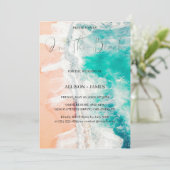 Invitation Sur La Plage : Watercolor Beach Wedding (Debout devant)