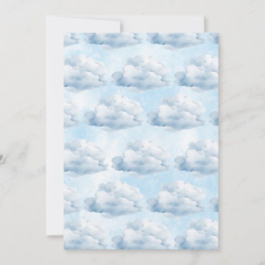 Invitation Sur le Baby shower Cloud 9 (Dos)