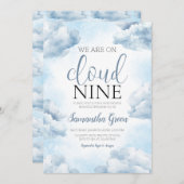 Invitation Sur le Baby shower Cloud 9 (Devant / Derrière)