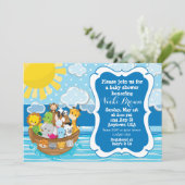Invitation sur le Baby shower d'arche de Noah pers (Debout devant)