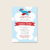 Invitation sur le Baby shower d'avion de Little Av