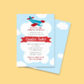 Invitation sur le Baby shower d'avion de Little Av