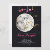 Invitation sur le Baby shower de la Lune (Devant)