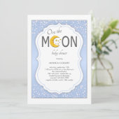 Invitation sur le Baby shower de la Lune (Debout devant)