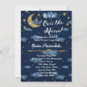 Invitation sur le Baby shower de la Lune (Devant)