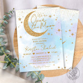 Invitation sur le Baby shower de la Lune