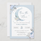 Invitation sur le Baby shower de la Lune (Devant)