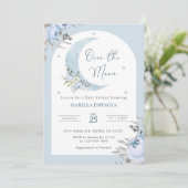 Invitation sur le Baby shower de la Lune (Debout devant)