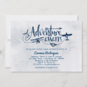 Invitation sur le Baby shower de l'aviation "Adven (Devant)
