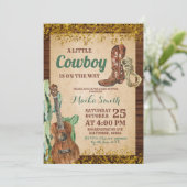 Invitation sur le Baby shower de rodéo occidental (Debout devant)