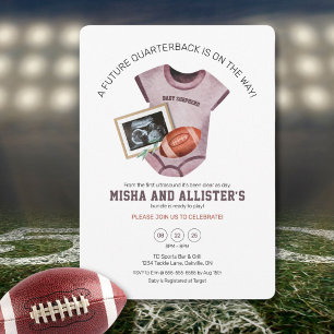 Invitation sur le Baby shower des quarts de tour