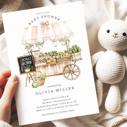 Invitation Sur Le Baby shower Du Marché Cultivé Lo