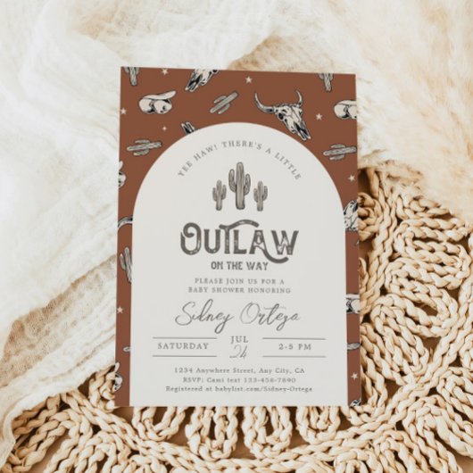 Invitation sur le Baby shower occidental