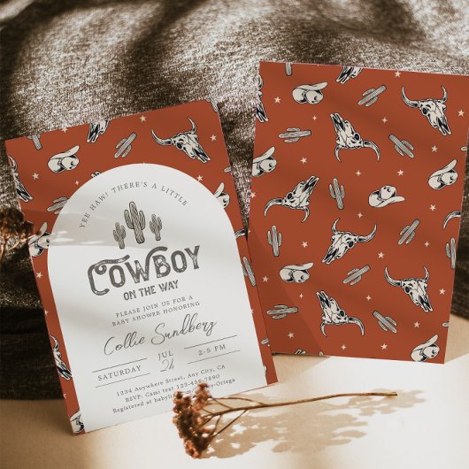 Invitation sur le Baby shower occidental