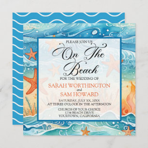 Invitation Sur Le Mariage De Plage