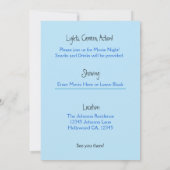 Invitation sur le plateau de tournage nocturne (bl (Dos)