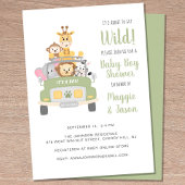 Invitation Sur le point d'obtenir Wild Safari Baby Boy Couple