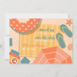 Invitation Sur le sable enregistrer la date annonce