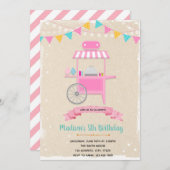 Invitation sur le thème de la charrette à bonbons (Devant / Derrière)