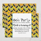 Invitation sur le thème de la fête rétro des année (Devant / Derrière)
