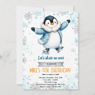 Invitation sur le thème de la glace de patinage de