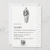 Invitation sur le thème de la soirée toge (Devant)