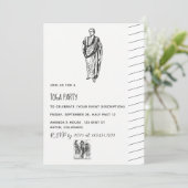Invitation sur le thème de la soirée toge (Debout devant)
