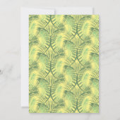Invitation sur le thème de l'été avec feuilles de  (Dos)