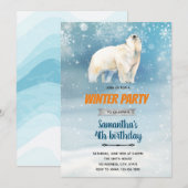 Invitation sur le thème de l'ours polaire (Devant / Derrière)