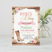 Invitation sur le thème des bottes et des bijoux (Debout devant)