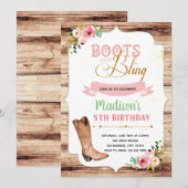 Invitation sur le thème des bottes et des bijoux (Devant / Derrière)
