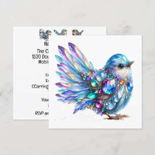 Invitation sur le thème des oiseaux précieux et sc