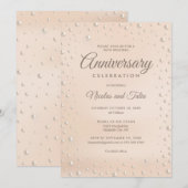 Invitation sur le thème des perles pour le 30ème a (Devant / Derrière)