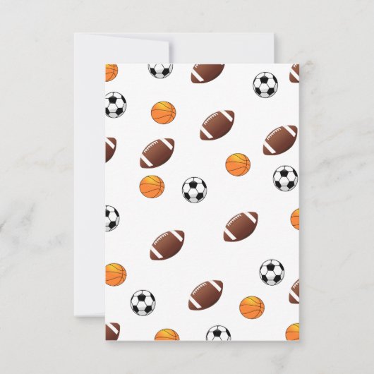 Invitation sur le thème des sports (Devant)