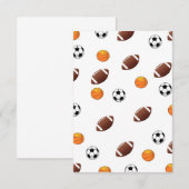 Invitation sur le thème des sports (Devant / Derrière)