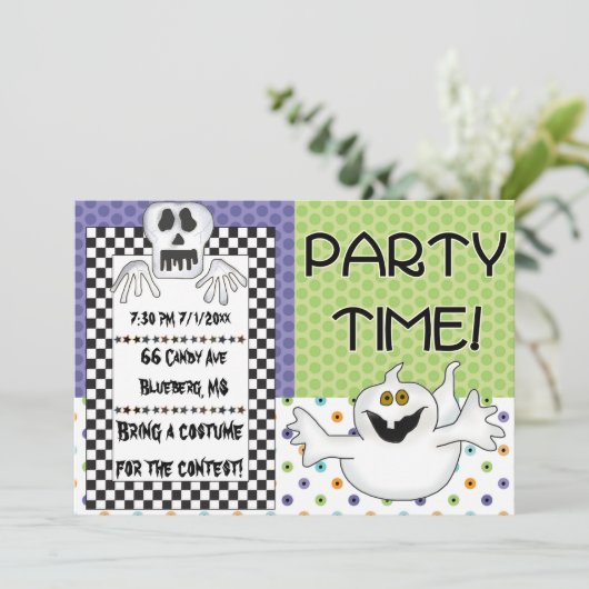 Invitation sur le thème d'Halloween (Debout devant)