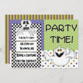 Invitation sur le thème d'Halloween (Devant / Derrière)