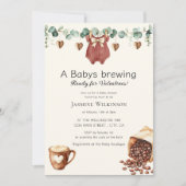 Invitation sur le thème du café "Babys Brewing" po (Devant)
