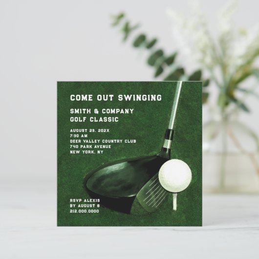 Invitation sur le thème du golf (Debout devant)