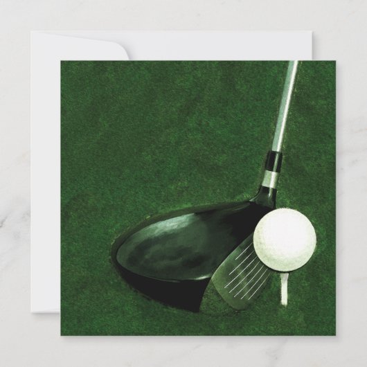 Invitation sur le thème du golf (Dos)
