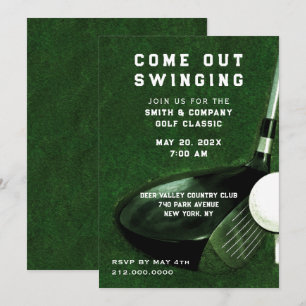 Invitation Sur Le Thème Du Golf