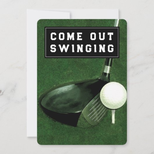 Invitation sur le thème du golf (Devant)