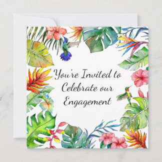 Invitation sur le thème du Paradis Tropical