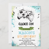 Invitation sur le thème Game boy (Devant)