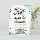 Invitation sur le thème Game boy (Debout devant)