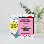 Invitation sur le thème rétro des années 80 90 ave (Debout devant)