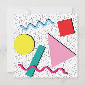 Invitation sur le thème rétro des années 80 90 ave (Dos)