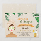 Invitation sur le thème Skincare et Sangria (Devant / Derrière)