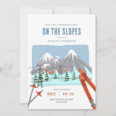 Invitation Sur Les Pentes Ski De Neige Fin De Semaine (Devant)